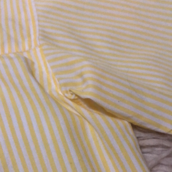 Vintage GAP Boyfriend Fit ButtonUp-Sz L-Cotton-Yellow/White Stripes-EUC - Picture 16 of 16